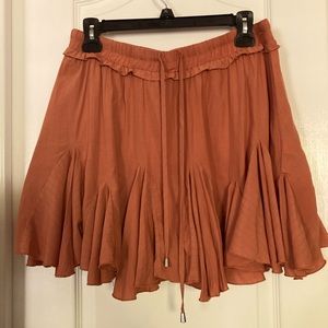 Entro Circle/Skater Skort in Terra Cotta from Nordstrom